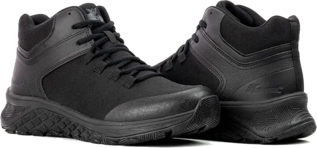 Thorogood T800 Mid-Height Composite Toe Work Shoes for Men and Women - Durable Non-Metallic Black Knit Upper with EVA Midsole and Slip-Resistant Rubber Outsole; EH Rated