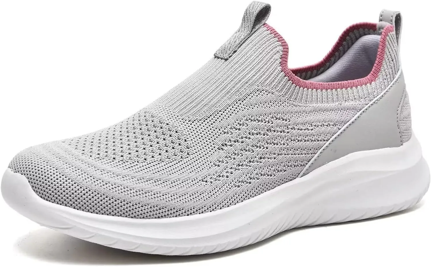 TIOSEBON Women's Walking Tennis Shoes Knit Comfortable Slip on Breathable Mesh Lightweight Sneaker