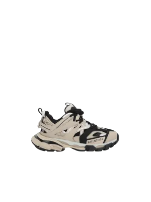Track Sneakers with Faux Leather and Mesh