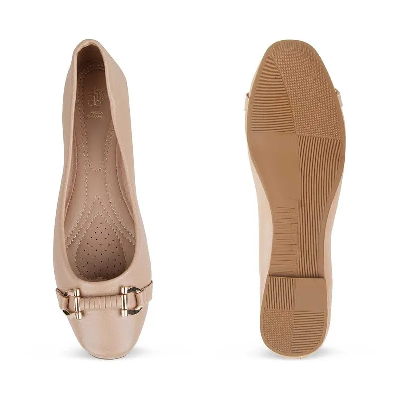 tresmode 239-NANTE Beige Women Flat Ballerina EU/40 UK/7
