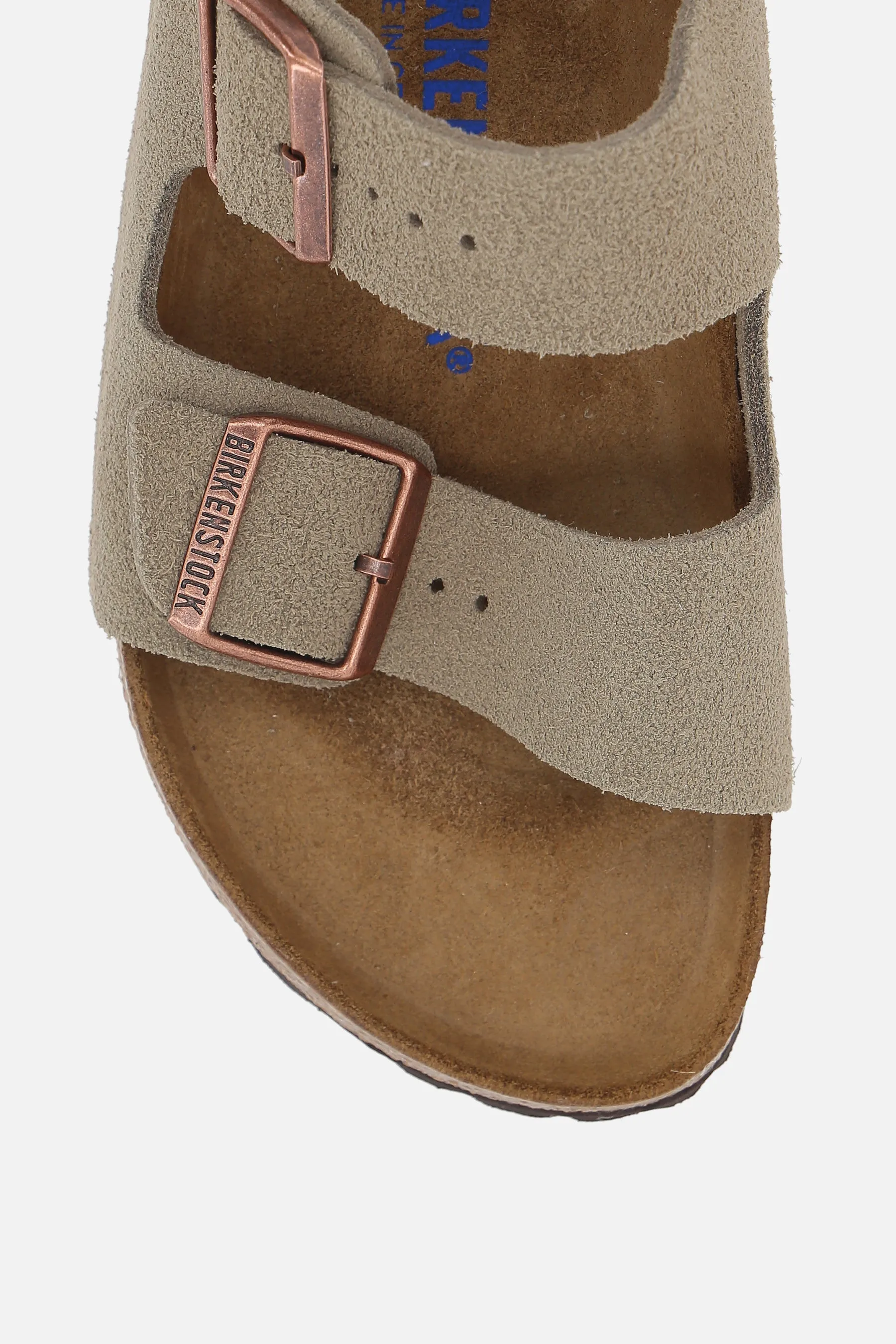 Two-Strap Suede Flat Sandals