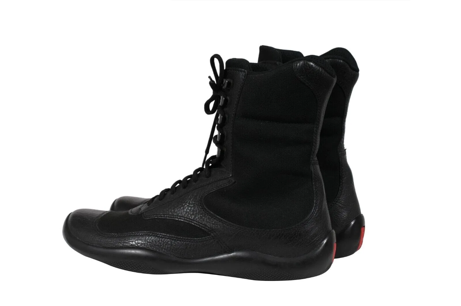 Vintage 2000s Boxing Sneakers Boots Black High Top Trainers