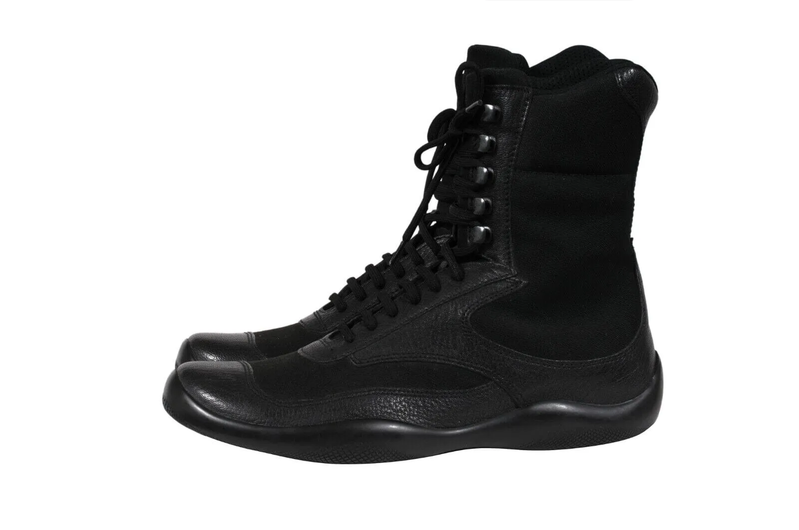 Vintage 2000s Boxing Sneakers Boots Black High Top Trainers