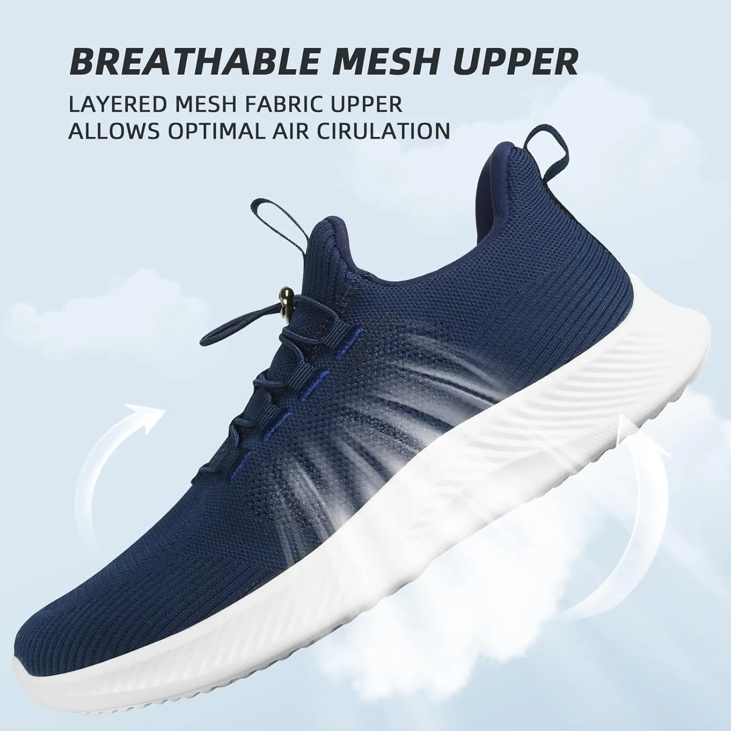 Walking Shoes for Women- Lightweight, Slip On, Breathable Sneakers for Running, Walking, Jogging, Gym