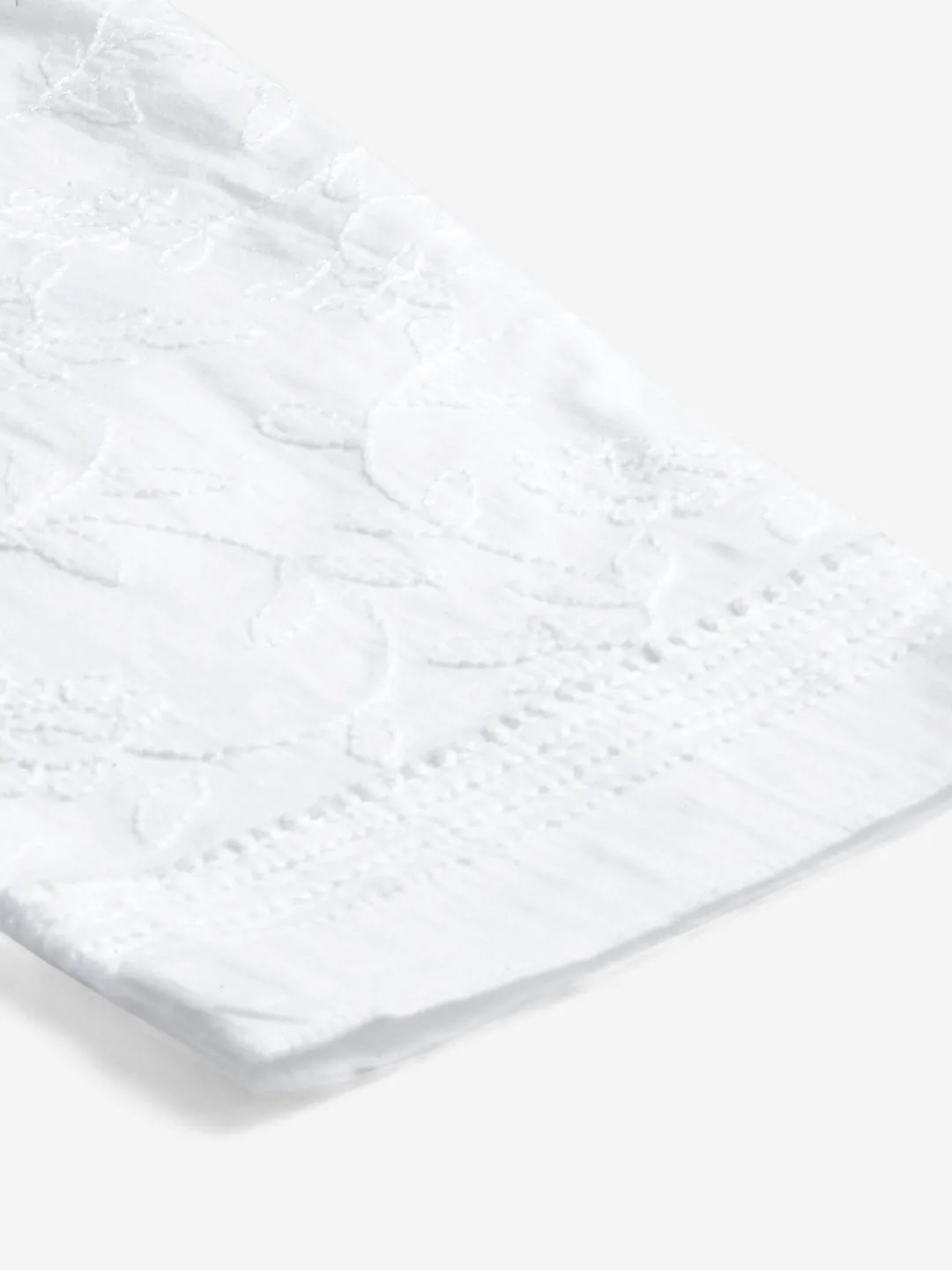 White Chikankari Stretchable Pants