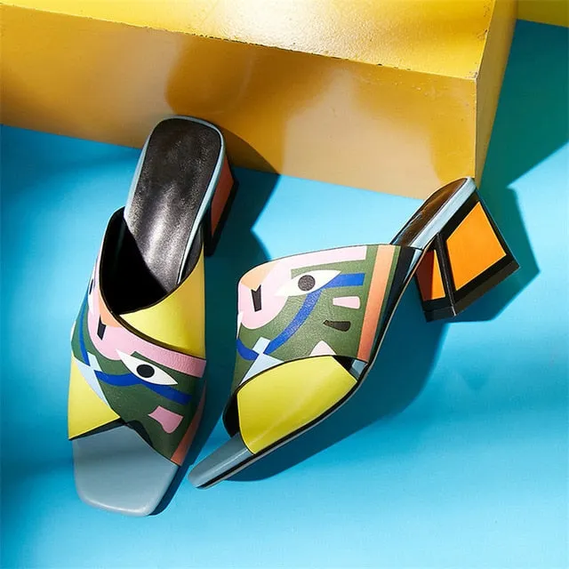 Woman Comfort Quality PU Leather Summer Sandals Pumps