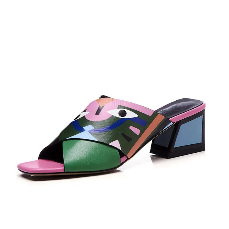 Woman Comfort Quality PU Leather Summer Sandals Pumps