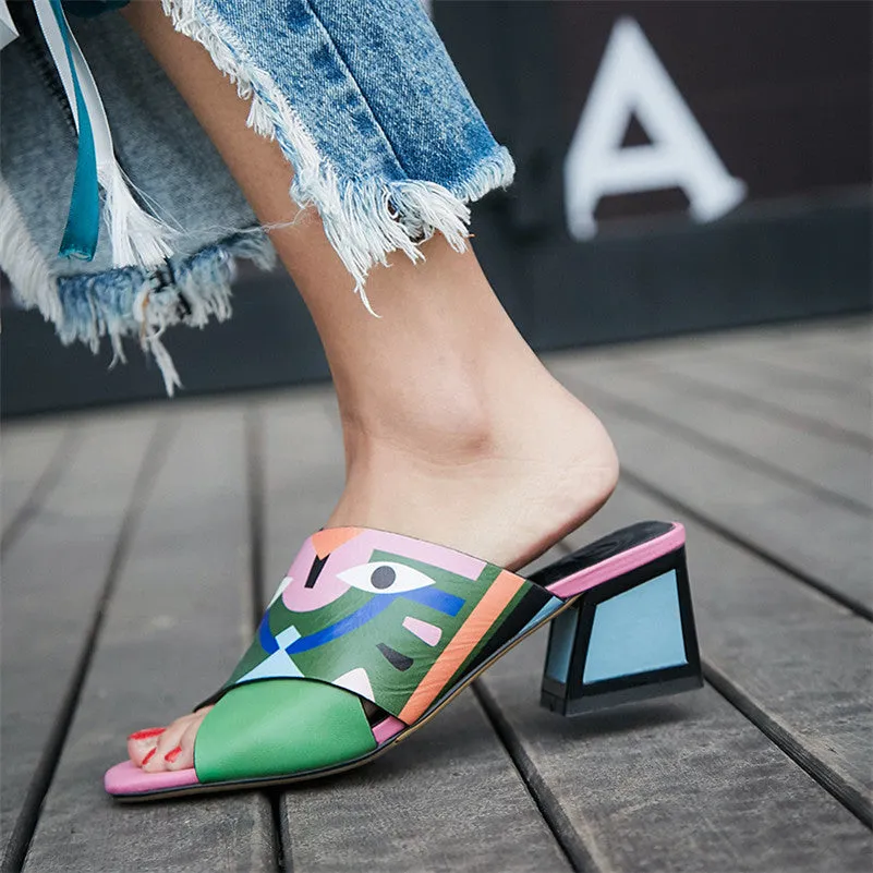 Woman Comfort Quality PU Leather Summer Sandals Pumps