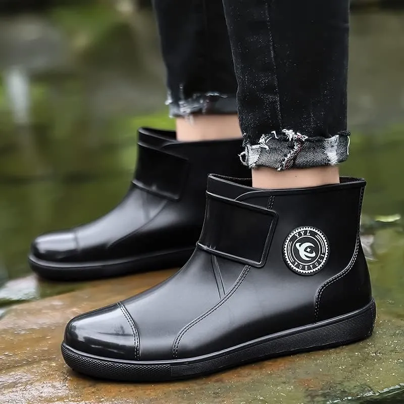 Women Ankle Rain Boots Waterproof Garden Shoes,Non-slip Outdoor Rain Shoes for Fishing