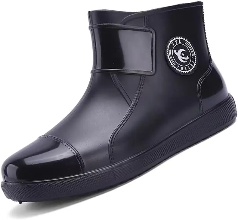 Women Ankle Rain Boots Waterproof Garden Shoes,Non-slip Outdoor Rain Shoes for Fishing