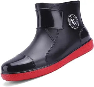 Women Ankle Rain Boots Waterproof Garden Shoes,Non-slip Outdoor Rain Shoes for Fishing