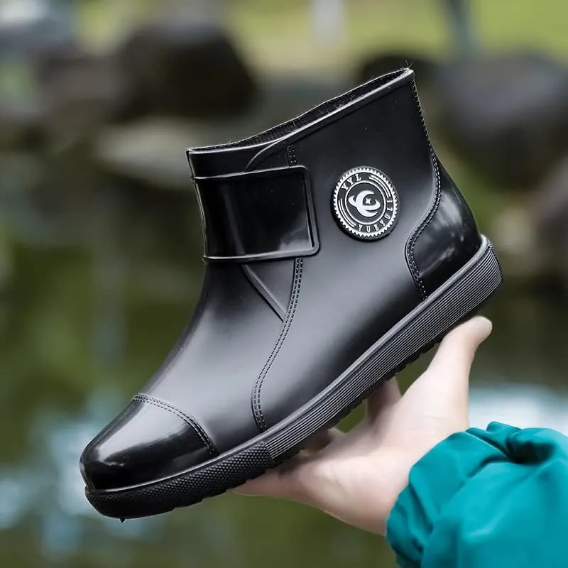 Women Ankle Rain Boots Waterproof Garden Shoes,Non-slip Outdoor Rain Shoes for Fishing