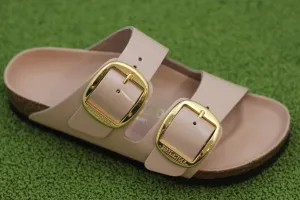 Women's Arizona Big Buckle Sandal - Beige Patent Leather