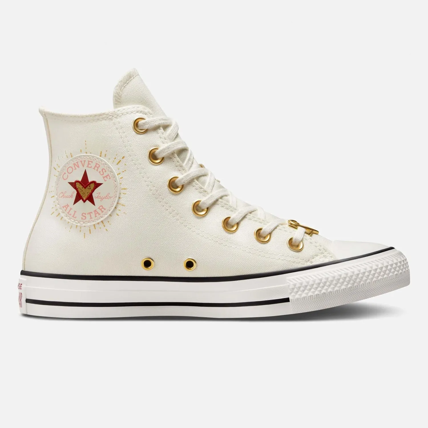 Women's Converse Chuck Taylor Hi Vintage White Hearts