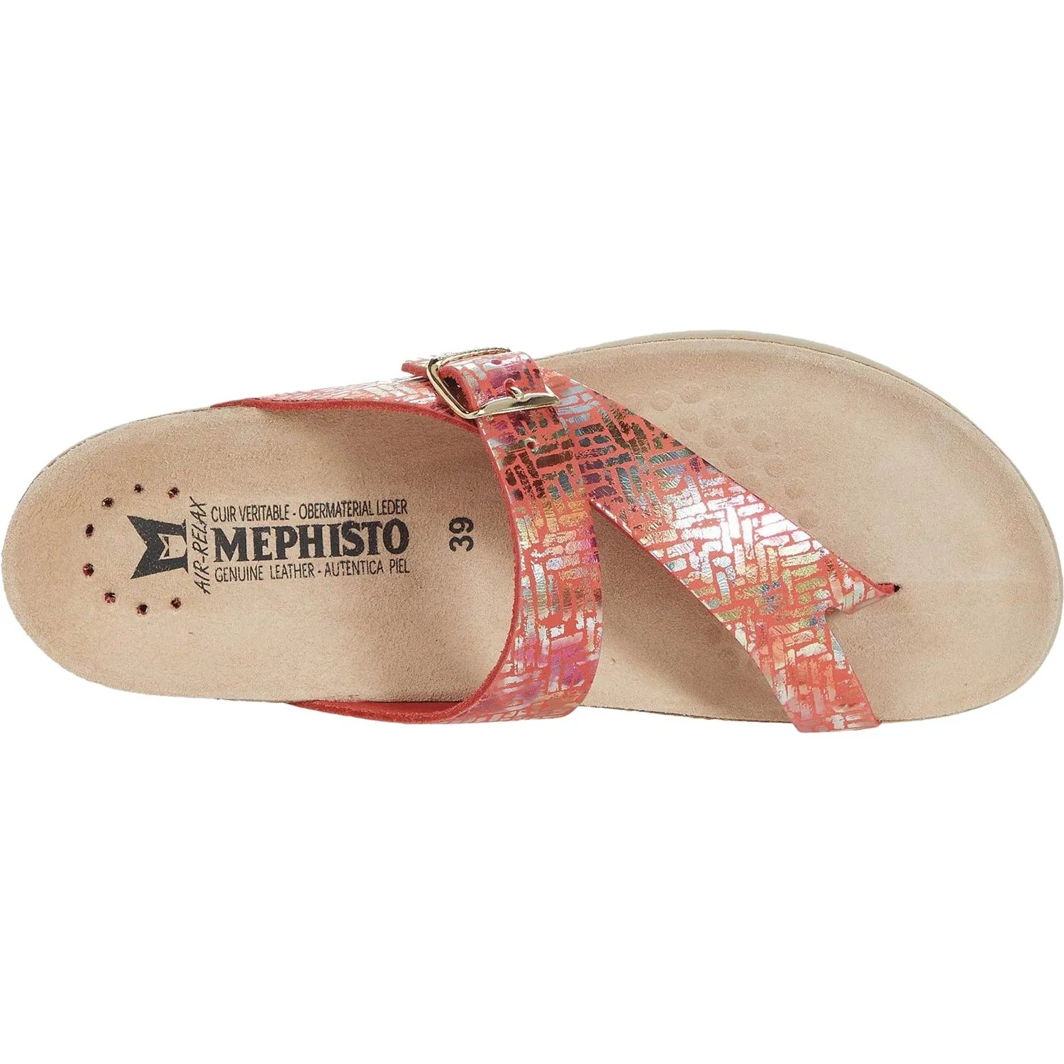 Women's  Mephisto Helen Coral Chevron Nubuck