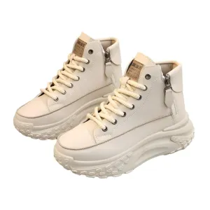 Women's Round Toe Height Increasing Shoes Casual Sneakers