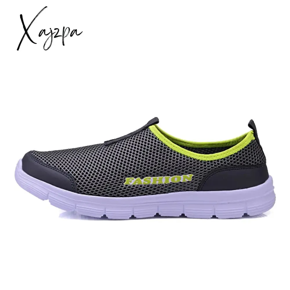 Xajzpa - Men's Sneakers Men Mesh Shoes Summer New Comfortable Men Casual Shoes Breathable Men Loafers Flats Zapatillas Hombre